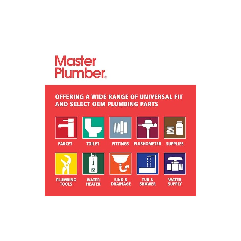 Master Plumber J-4X, Tub/Shower Faucet Seats - Long - 1/2-Inch