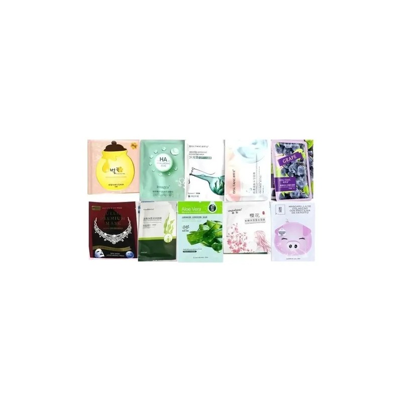 30 Mascarillas Coreanas Hidratante Exfoliante Facial Rostro Normal