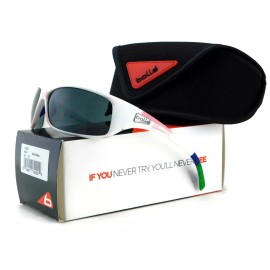 Bolle New Bolle RECOIL Sunglasses | Matte White Blue / TNS (True Neutral Smoke) Lens