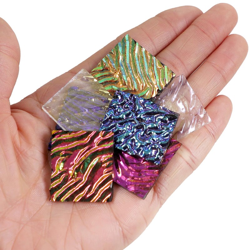 3 Bags /84g COE90 Dichroic Glass Scrap Assorted Fusible Glass