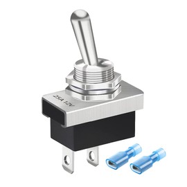 KILIGEN Metal Toggle Switch 25A 12VDC/15A 24VDC/10A 250VAC/15A 125VAC SPST On/Off 2 Pin 2 Position