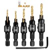 WMLBK 14PCS Countersink Drill Bit Set,Wood Plug Cutter Woodworking Screw