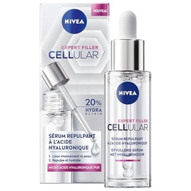 NIVEA Cellular Expert Filler Plumping Hyaluronic Acid Serum (1 x 30 ml), Anti-Wrinkle and Anti-Ageing Face Serum, Moisturiser Face for Hydrated & Replenished Skin, All Skin Types