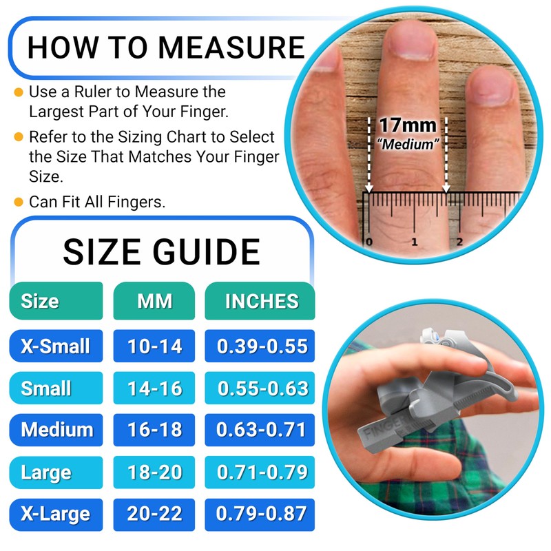 FingerPress Finger Straightener | PIP Extension Orthosis/Splint For Bent Fingers,