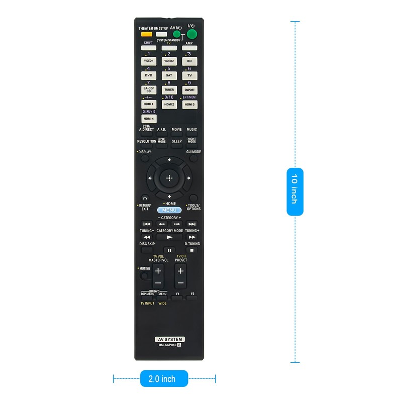 RM-AAP040 Replace Remote Control Applicable for Sony AV Receiver STR-DN1000