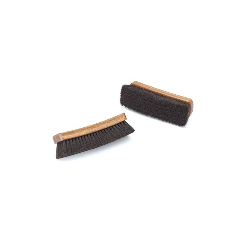 Large Curved 100% Horsehair Brush - Best Shoe Cleaning Brush