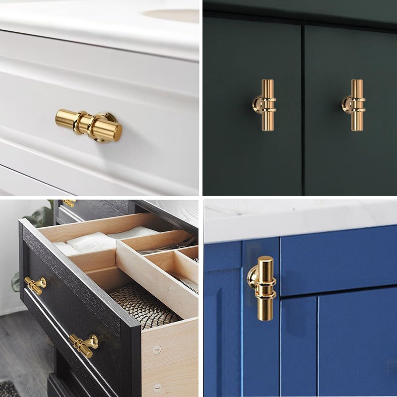 Ymaiss 12 Packs Cabinet Knobs T Bar Kitchen Dresser Knobs