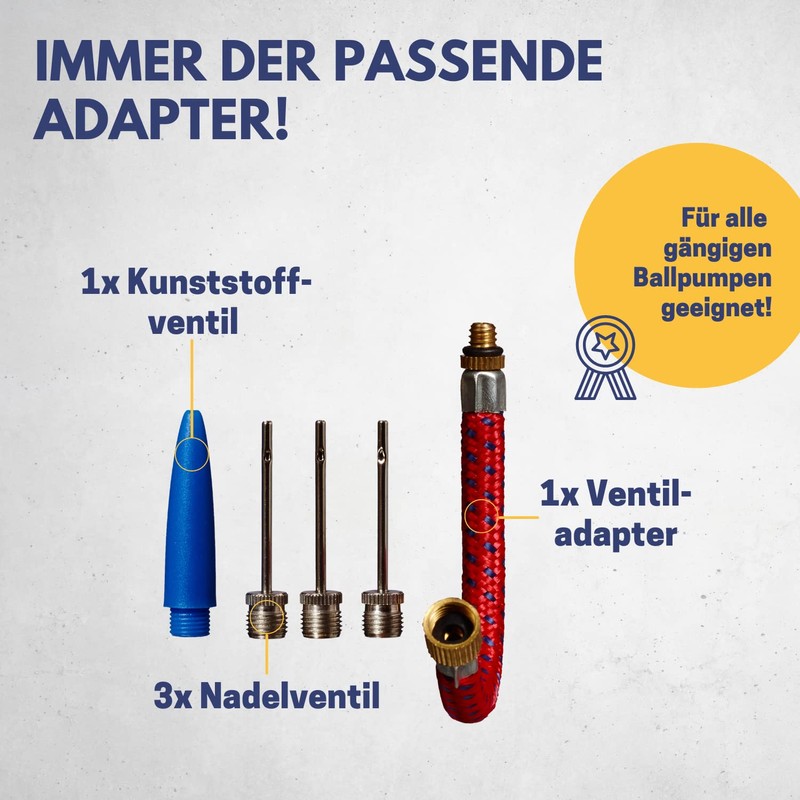 Best Sport Valve Adapter with 3 Needles - Red