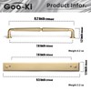 Goo-Ki 7.56" c-c Champagne Bronze Cabinet Drawer Pulls with Backplate/Base