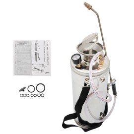 ToolBloom Stainless Steel Sprayer 2 Gallon 8L Farm Garden Hand Pump Sprayer With Nozzles