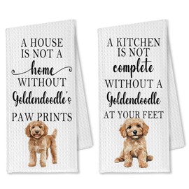 OTOUO Horse Dog Lover Gifts Kitchen Towels, Dog Mom Horse Gifts for Women Dish Tea Towels for Kitchen, Horseshoe Decorative Hand Towels for Bathroom, 16x24 Inch