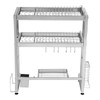 Goudergo Retractable Stainless Steel Sink Dish Drainer, Freestanding Large Dish