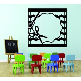 Decal Wall Sticker : Art Classroom Tools Frame Paint Brush School Size: 16 Inches X 16 Inches - 22 Colors Available