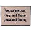 Wallet, Glasses, Keys and Phone Outdoor Doormat Low-Profile Water Absorption