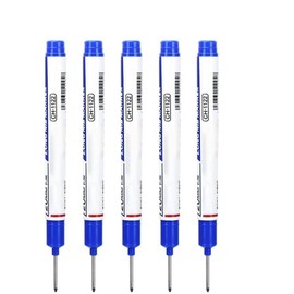 Marcador de Agujeros Profundos de 20 mm con Punta Larga, Tinta Permanente e Impermeable, Herramienta de Marcado para Carpintería y Baño (Azul)
