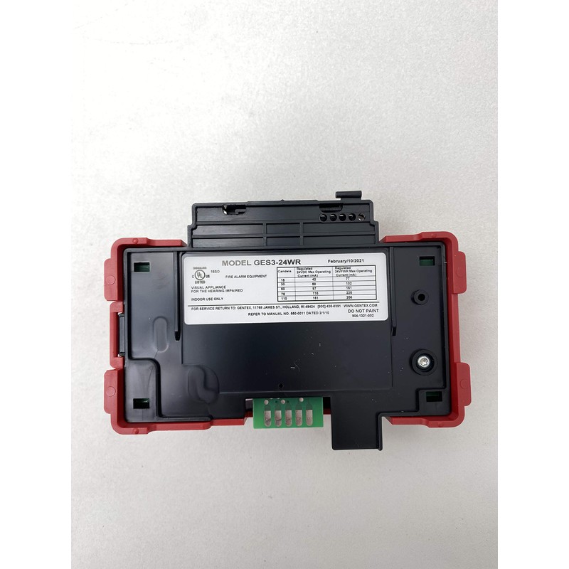 Gentex GES3-24WR 24VDC Selectable Candela Low Profile Evacuation Strobe -