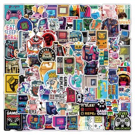 100Pcs Video Game Stickers, Gaming Stickers for Boys, Vinyl Waterproof Stickers Water Bottles Stickers for Boys Teens Mens Gamer Adult