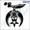 Eyecandy Decals Shriner Logo 4" Decal Sticker Black