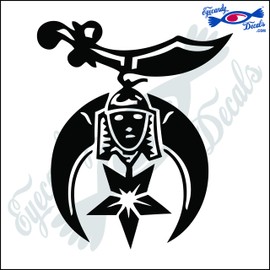 Eyecandy Decals Shriner Logo 4" Decal Sticker Black