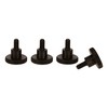 PrecisionGeek Black Steel M4 x 8mm Knurled Shoulder Thumb Screws