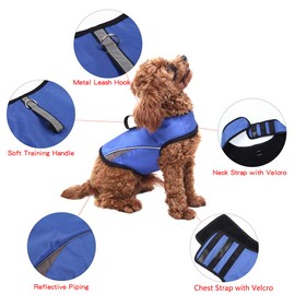 Dog Anxiety Jacket Keep Calming Vest Thunder Coat with D-Ring and Training Handle for Small Dogs