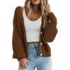 PRETTYGARDEN Women's Short Cardigan Sweaters V Neck Button-Down Long Sleeve