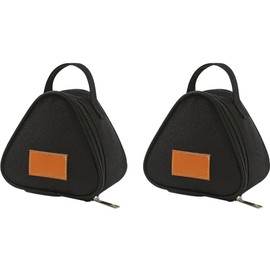 YUYAKESHI Rice Ball Case Cold Insulated Rice Ball Shaped Lunch Bag Insulated Rice Ball Case Triangle Lunch Bag Sandwich Mold Rice Ball Pouch 2 Pcs (Black)