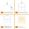 camperxlite 3CCT LED Ceiling Light DC12V Campervan-2700K/4000K/6000K-860LM, Dia 7.09″ Round