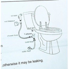 SonTiy Chrome Handheld Bidet Sprayer With Wall Bracket New