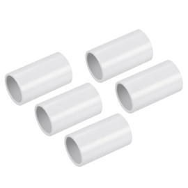 sourcing map PVC Pipe Connector Straight 20 mm Connection for Hose Electrical Installation Pipe Pack of 5
