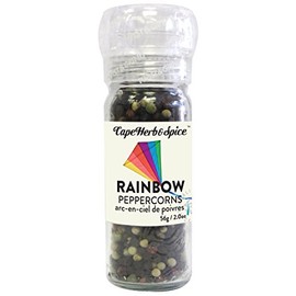 Cape Herb & Spice - Table Top Grinder - Rainbow Peppercorns, No MSG, No Artificial Flavouring, Non-GMO, Halal, Vegan, 56g