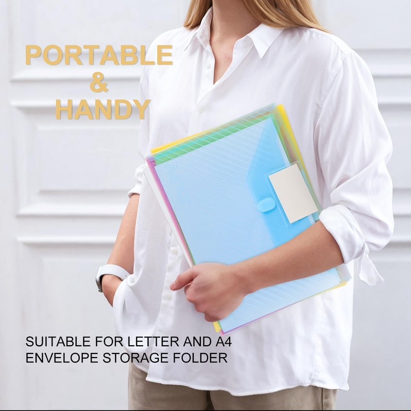 WORPSON 10 Pack, Plastic Envelopes File Folders, HeavyDuty Document Folder