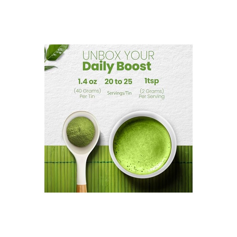 Eco Heed Matcha polvo de té verde grado ceremonia 40