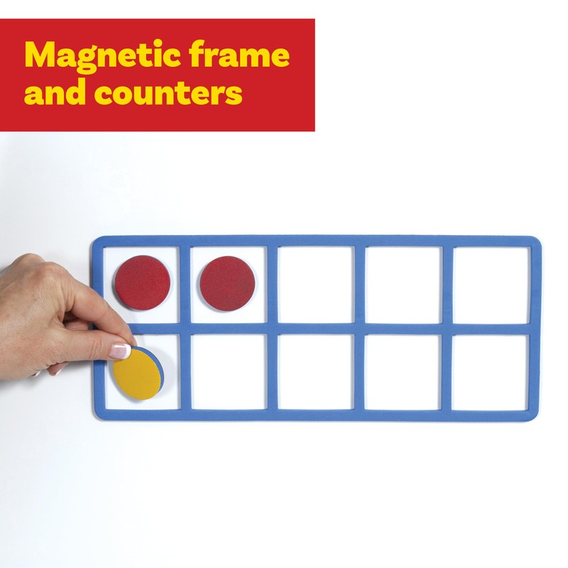 LEARNING ADVANTAGE Giant Magnetic Foam Ten Frames | Early Math