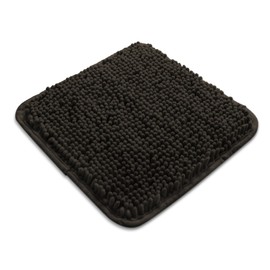 Yeaban Small Bathroom Rugs 12"x12" – Thick Chenille Bath Mats | Absorbent and Washable Bath Rug Non-Slip, Plush and Soft Rugs for Bathroom, Shower, Sink(Chocolate Brown)