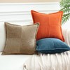 Artscope Striped Corduroy Cushion Covers with Splicing Super Soft Boho
