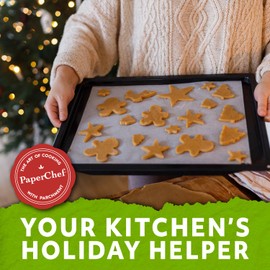 PaperChef - Culinary Grade, Unbleached Parchment Paper – Non-Stick, Easy Cleanup – Genuine Vegetable Parchment for Baking, Roasting, Air Frying – 15" x 33' Roll – 41 sq ft