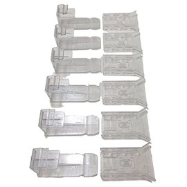 Wand Control Valance Clips (6 Sets Wand Tilt). Long Model Design by Graber but Will fit Most Brands of Headrail for 2" Wood/fakewood Horizontal Blinds. Hidden Invisible Design.