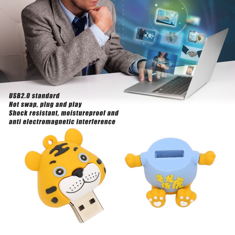 U Disk Cartoon Tiger USB Stable High Speed Hot Swap