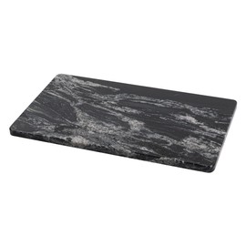 Adolif Natural Black Marble Pastry and Cutting Board, 12x20x0.7 Inch, Heavy for Dough Chocolate, Pack of 1