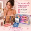 Kit De Maquillaje Cosmetiquera H Brochas Sombras Gloss Blush