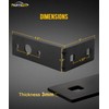 PARTSam 4X Black Trailer Light Brackets L Shape Tail Light