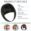 Fanguilar Clip in Bangs, Natural Black Fake Bangs Hair Clip