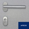 APECS Door Handles Oval Rosette Stainless Steel for Front Door