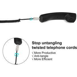 3 x 360 Degree Rotatable Telephone Cord Detanglers for Telephone Cable - White by Dragon Trading