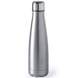 eBuy GB Metal Water Bottle Stainless Steel Leakproof Reusable BPA Free Drinks Bottle Silver 630ml