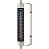 Conant Décor High Contrast Black Indoor/Outdoor 7" Thermometer (Satin Nickel)
