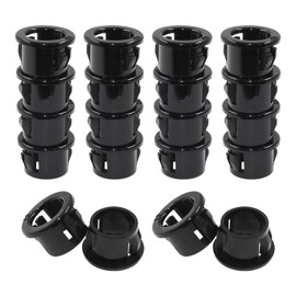 Zorveiio 50 Pcs Black Cable Snap Bushing,3/8" Snap Bushing Grommet Protector,Nylon Snap in Cable Hose Bushing Grommet Protectors,Round Plastic Cable Snap Bushing Grommet