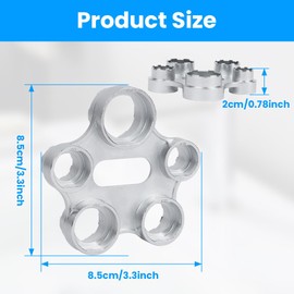 Ainiv Faucet Aerator Removal Wrench, 10 in 1 Tap Aerator Wrench Tool, Faucet Filter Aerator Key Tool for External Thread M18/M20/M22/M24/M28 and Internal Thread M16/M18/M22/M24/M28