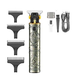 Hair Clippers for Men, Hair Clipper Electric Hair Cutting Machine T9 Hair Trimmer Professional Haircut Machine Metal Barber Clipper for Men (Color : Silver with Box)